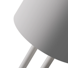 The snow Gio Floor Light from Gantri with the white rod option close up.