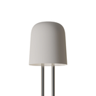 The stone Gio Floor Light from Gantri with the chrome rod option.