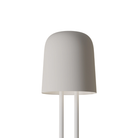 The stone Gio Floor Light from Gantri with the white rod option.