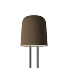 The walnut Gio Floor Light from Gantri with the chrome rod option.