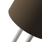 The walnut Gio Floor Light from Gantri with the white rod option close up.