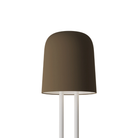 The walnut Gio Floor Light from Gantri with the white rod option.