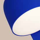 The cobalt Gio Wall Light from Gantri close up.