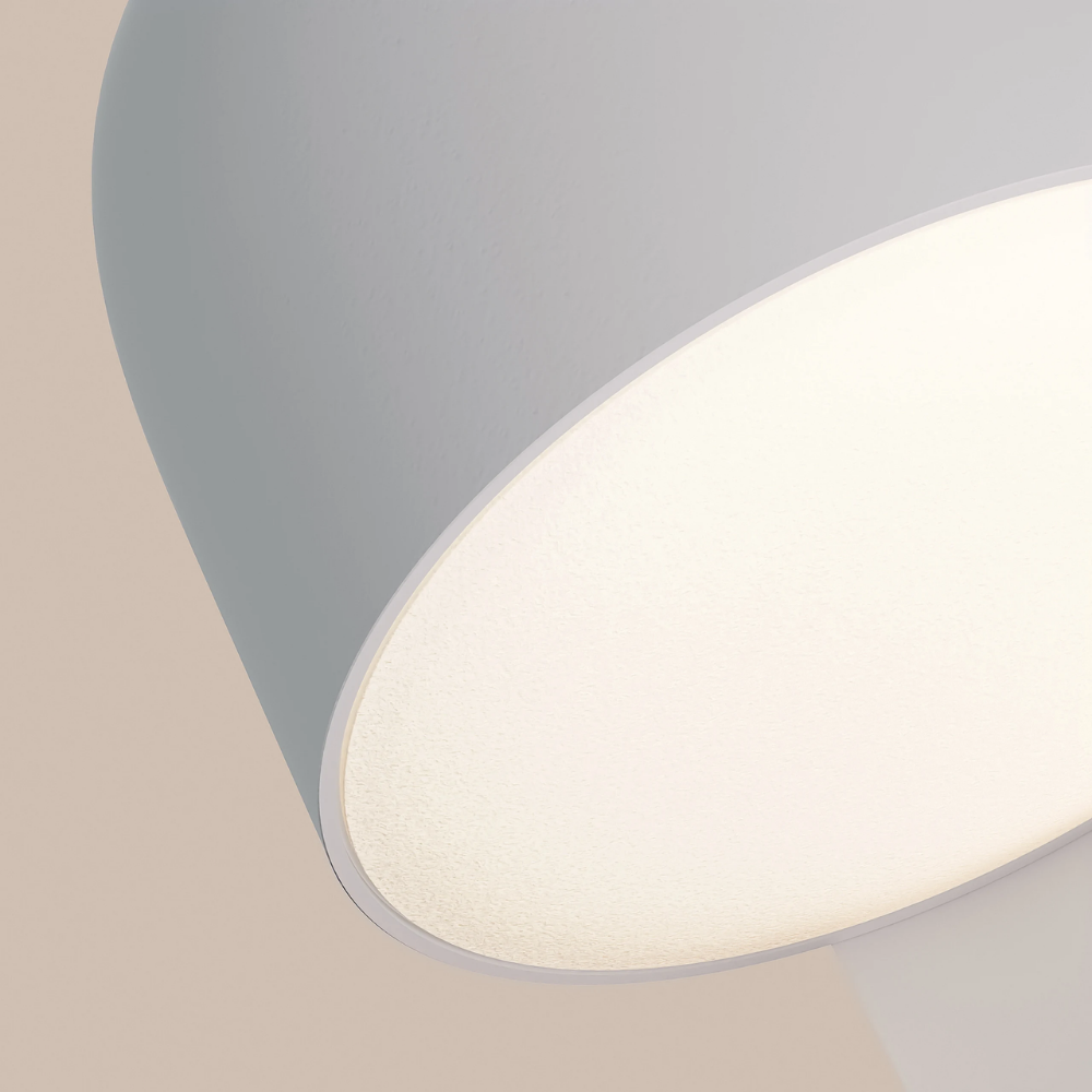 The mist Gio Wall Light from Gantri close up.