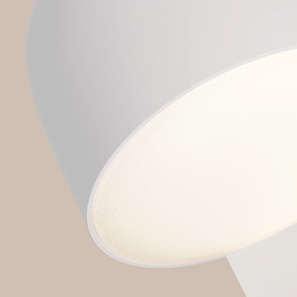 The snow Gio Wall Light from Gantri close up.