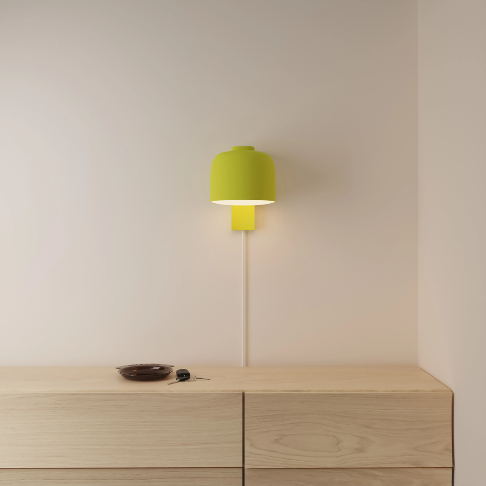 The sprout Gio Wall Light from Gantri in a primary bedroom.
