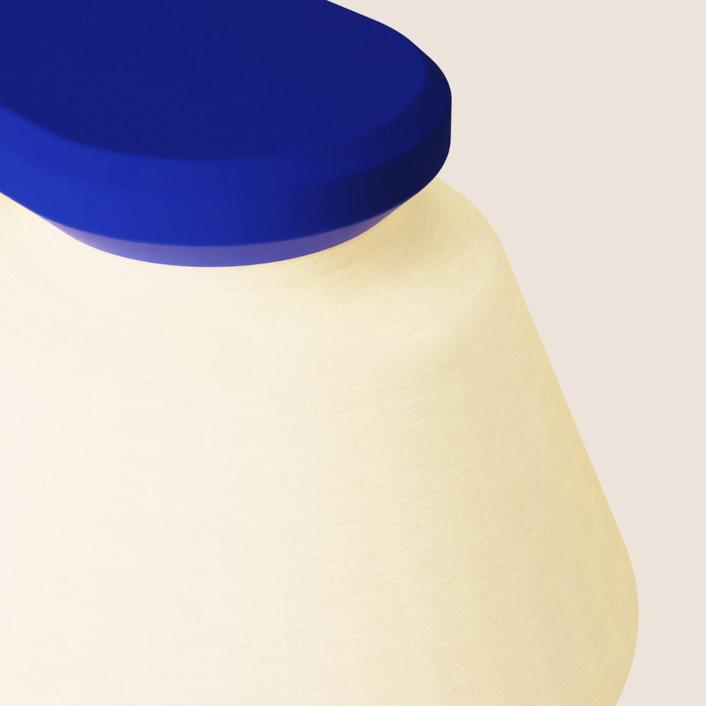 The cobalt Granada Wall Light from Gantri close up.