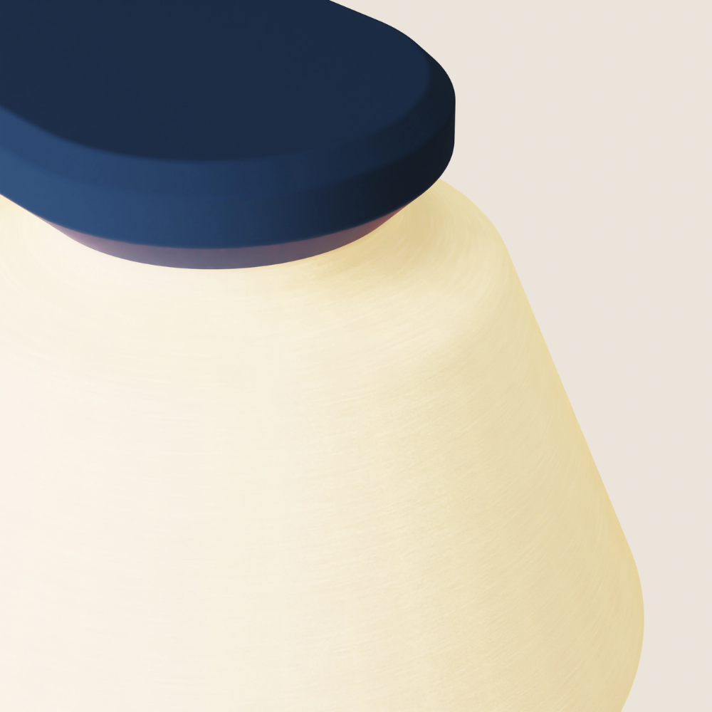 The midnight Granada Wall Light from Gantri close up.