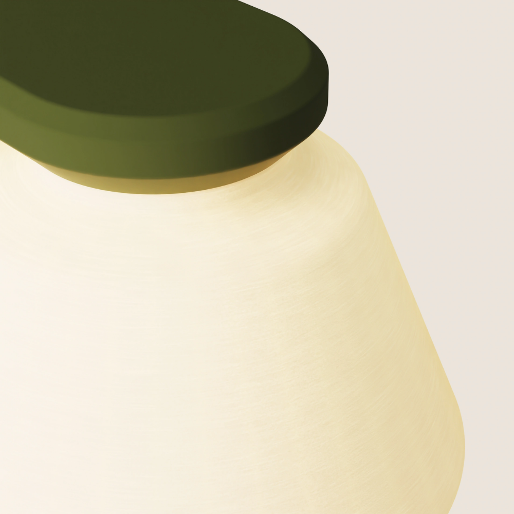 The olive Granada Wall Light from Gantri close up.
