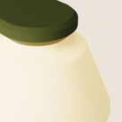 The olive Granada Wall Light from Gantri close up.