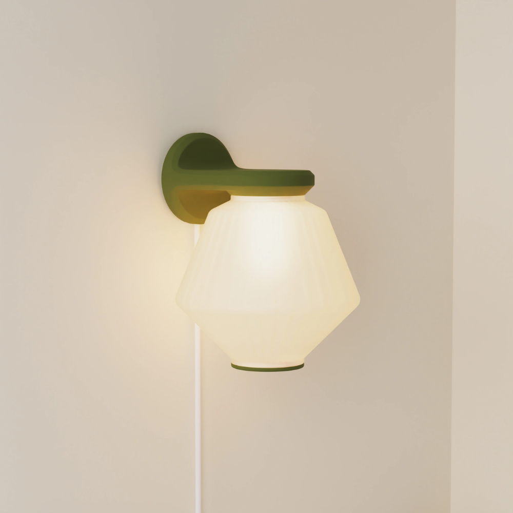 The olive Granada Wall Light from Gantri.