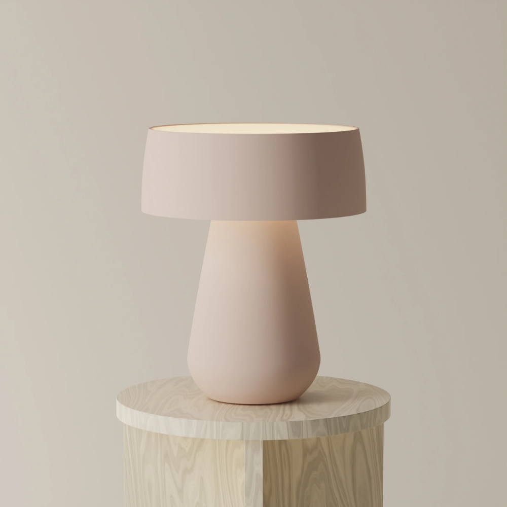 The coral Hula Table Light from Gantri.