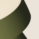 The olive Hula Table Light from Gantri close up.