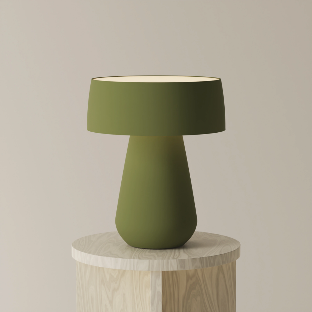 The olive Hula Table Light from Gantri.