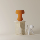 The persimmon Hula Table Light from Gantri in the studio.