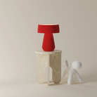 The poppy Hula Table Light from Gantri in the studio.