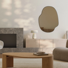 The sand Hula Table Light from Gantri in a living room.
