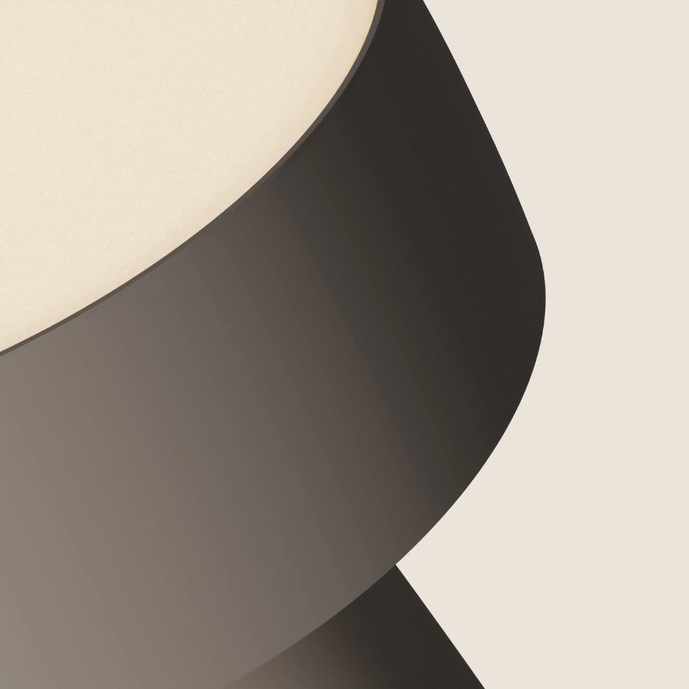 The smoke Hula Table Light from Gantri close up.