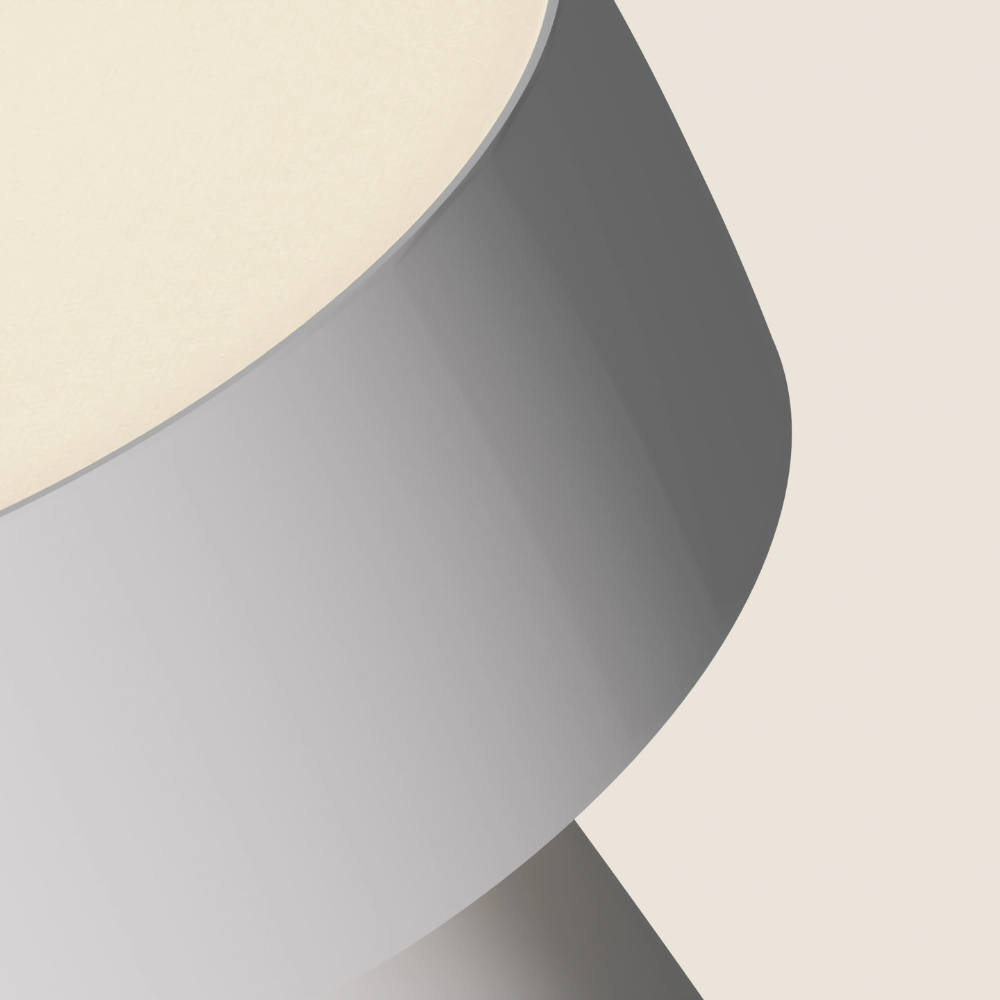 The snow Hula Table Light from Gantri close up.