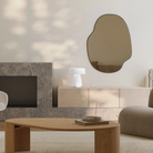 The snow Hula Table Light from Gantri in a living room.