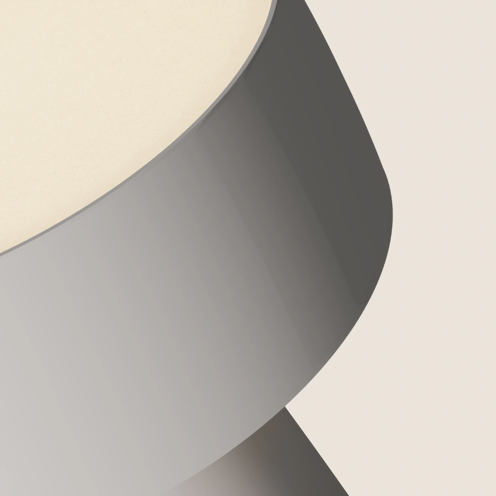 The stone Hula Table Light from Gantri close up.