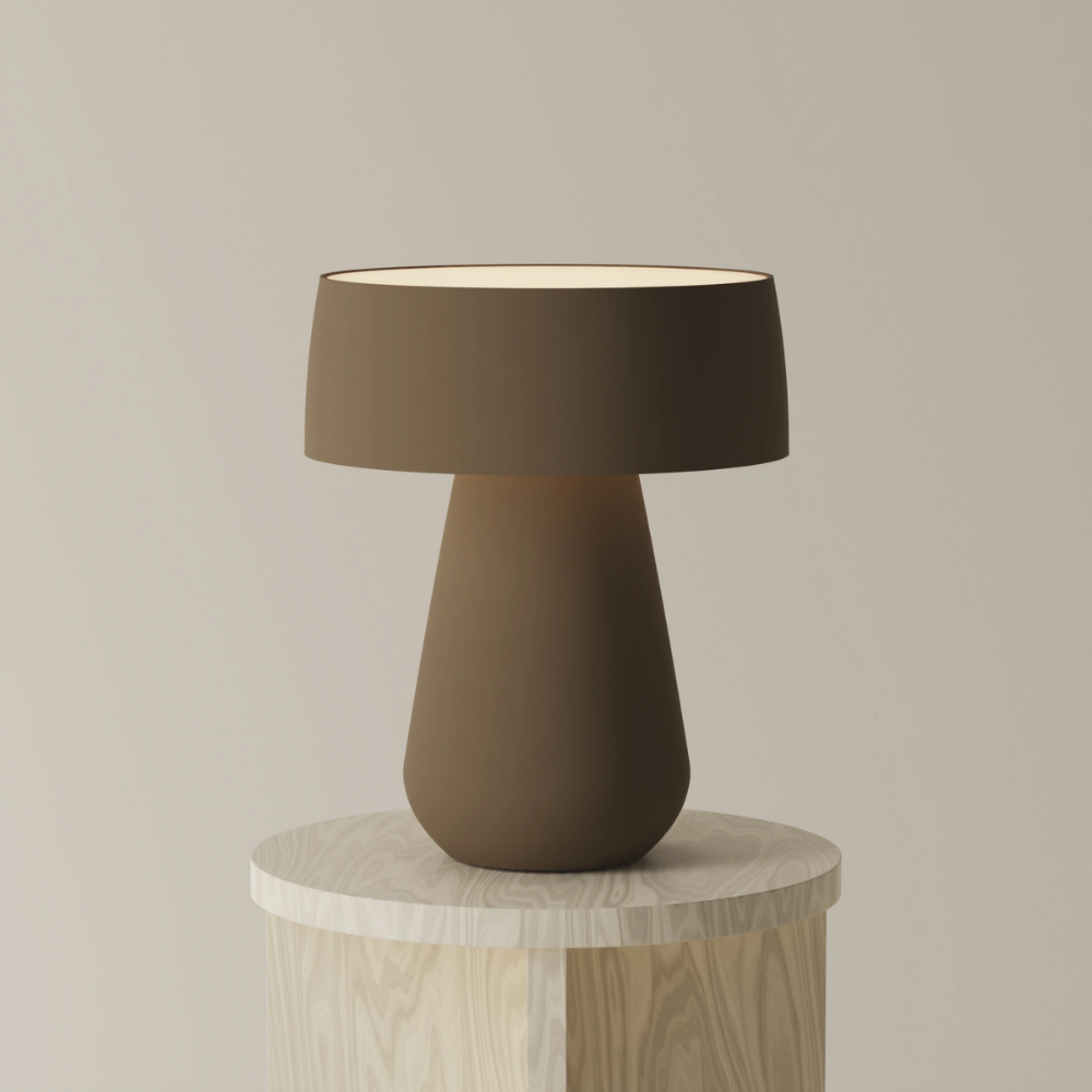 The walnut Hula Table Light from Gantri.