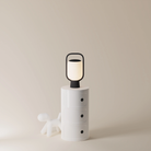 The carbon Kero Table Light from Gantri in a home office.