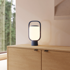 The midnight Kero Table Light from Gantri in a living room.