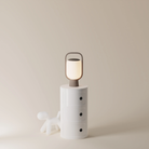 The smoke Kero Table Light from Gantri in a home office.