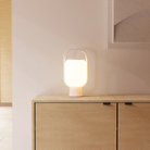 The snow Kero Table Light from Gantri in a family area.