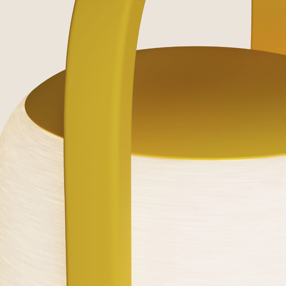 The sunrise Kero Table Light from Gantri close up.