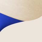 The cobalt Kobble Floor Light from Gantri close up.