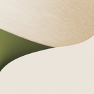 The olive Kobble Floor Light from Gantri close up.