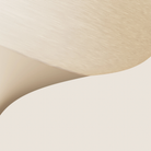 The peach Kobble Floor Light from Gantri close up.