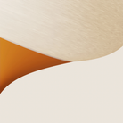The persimmon Kobble Floor Light from Gantri close up.