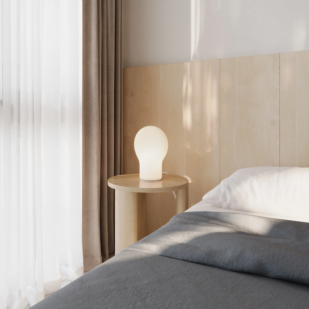 The Squish Table Light from Gantri in a living room.