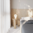 The Squish Table Light from Gantri in a primary bedroom.