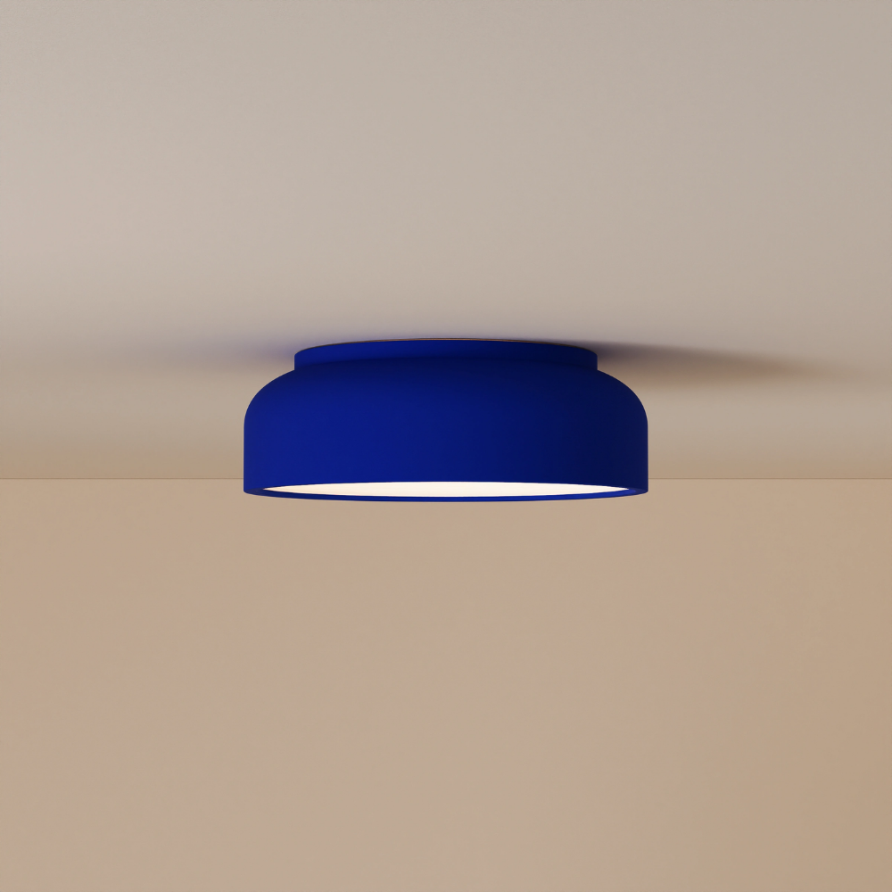 The cobalt Vitria Flush Mount from Gantri.