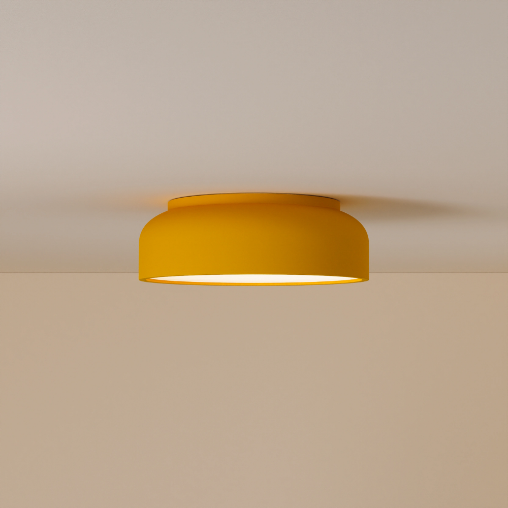 The mustard Vitria Flush Mount from Gantri.