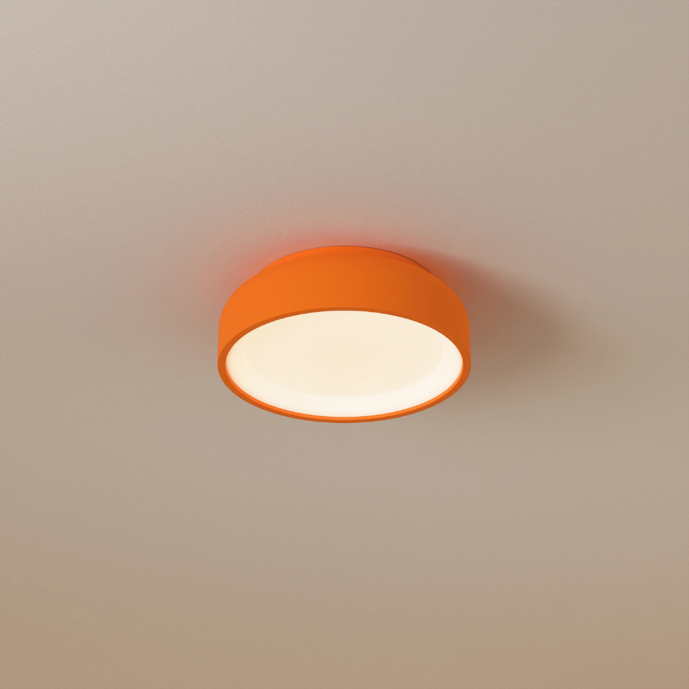 The persimmon Vitria Flush Mount from Gantri.