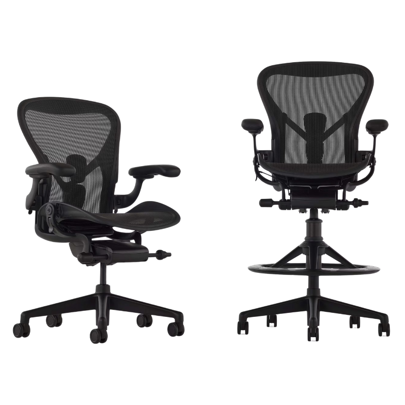 The Aeron Stool with differet size options from Herman Miller.
