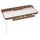 The Airia Desk from Herman Miller with the drawer open.
