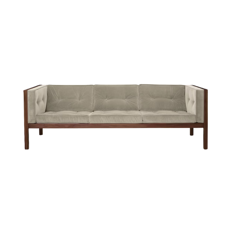 The Cube Sofa 80 inch Purr Walnut from Herman Miller.