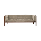 The Cube Sofa 80 inch Shiitake Walnut from Herman Miller.