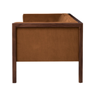 The Cube Sofa from Herman Miller from the side with the flaxseed tempo velvet upholstery.