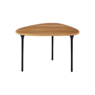 The high Cyclade table from Herman Miller in white oak tilt.