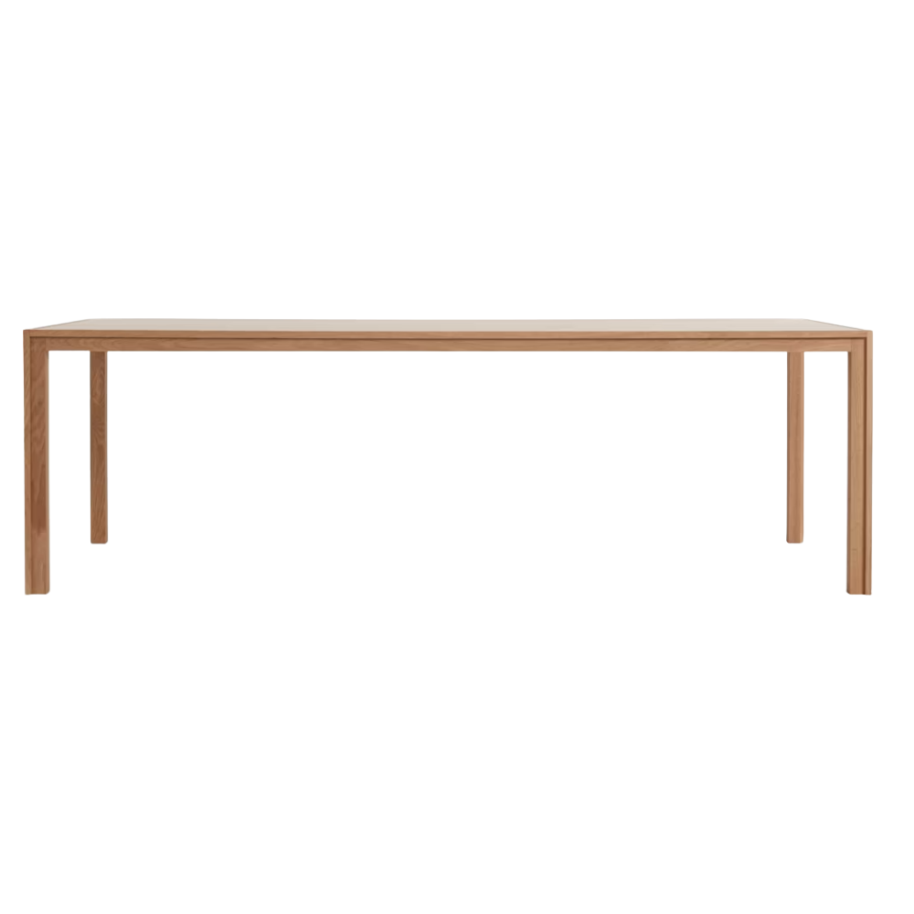 The oak 92 x 36 inch Doubleframe Table from Herman Miller.