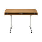 The 24 by 48 inch white oak Eames 2500 Series Executive Desk from Herman Miller with the veneer finish.