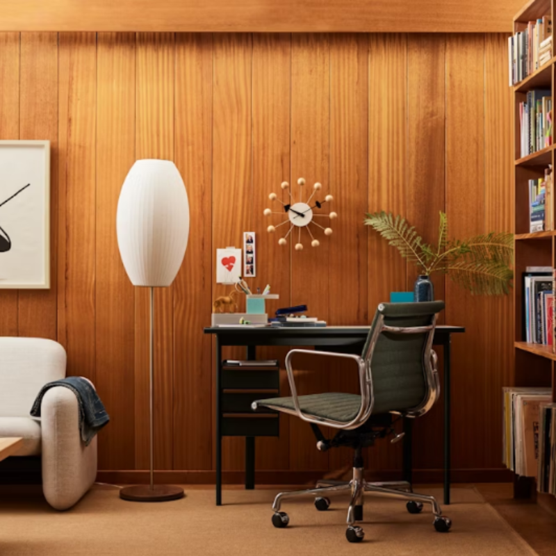 The Eames Aluminum Group Chair, Executive from Herman Miller used as seating.