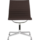 The Eames Aluminum Group Side Chair from Herman Miller in espresso vincenza leather.